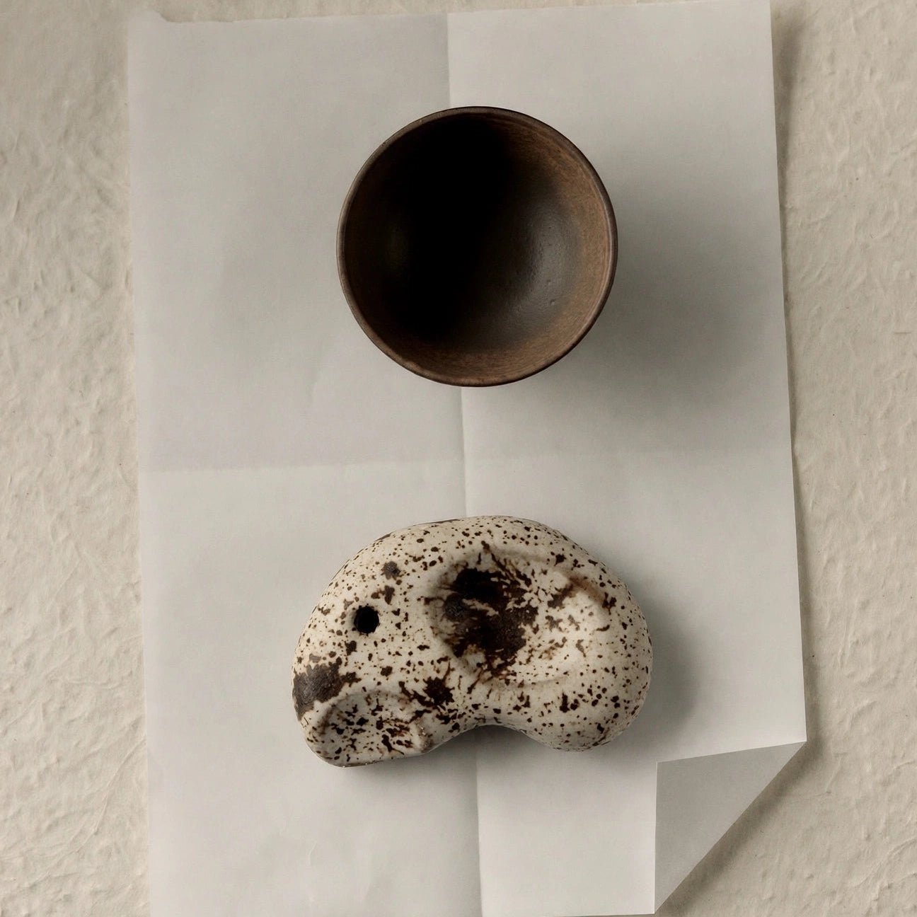 Foraged Bean Ceramic Incense Holder - Urganiqa