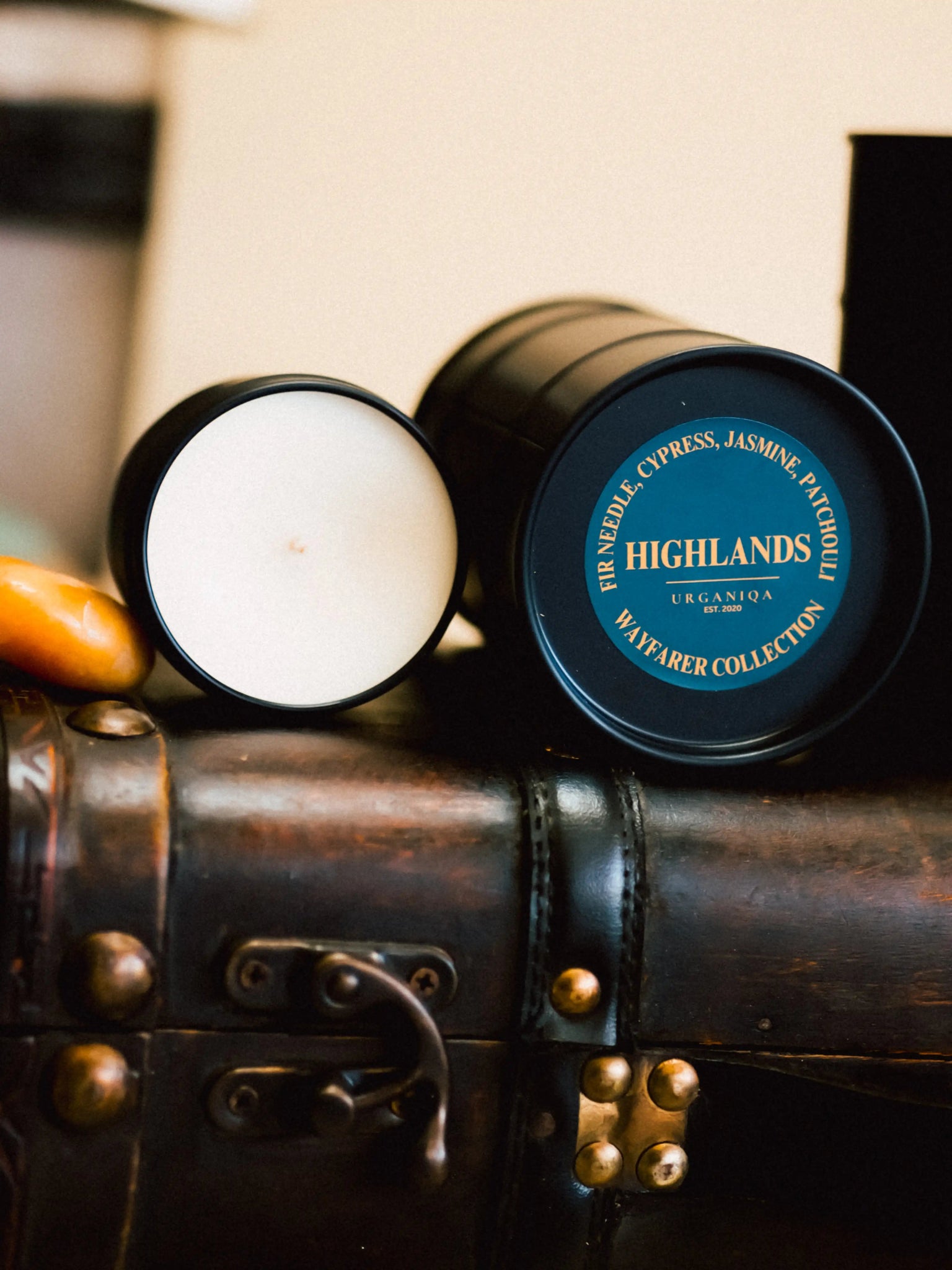 Highlands Soy Candle Travel Tin | Wayfarer Collection - Urganiqa