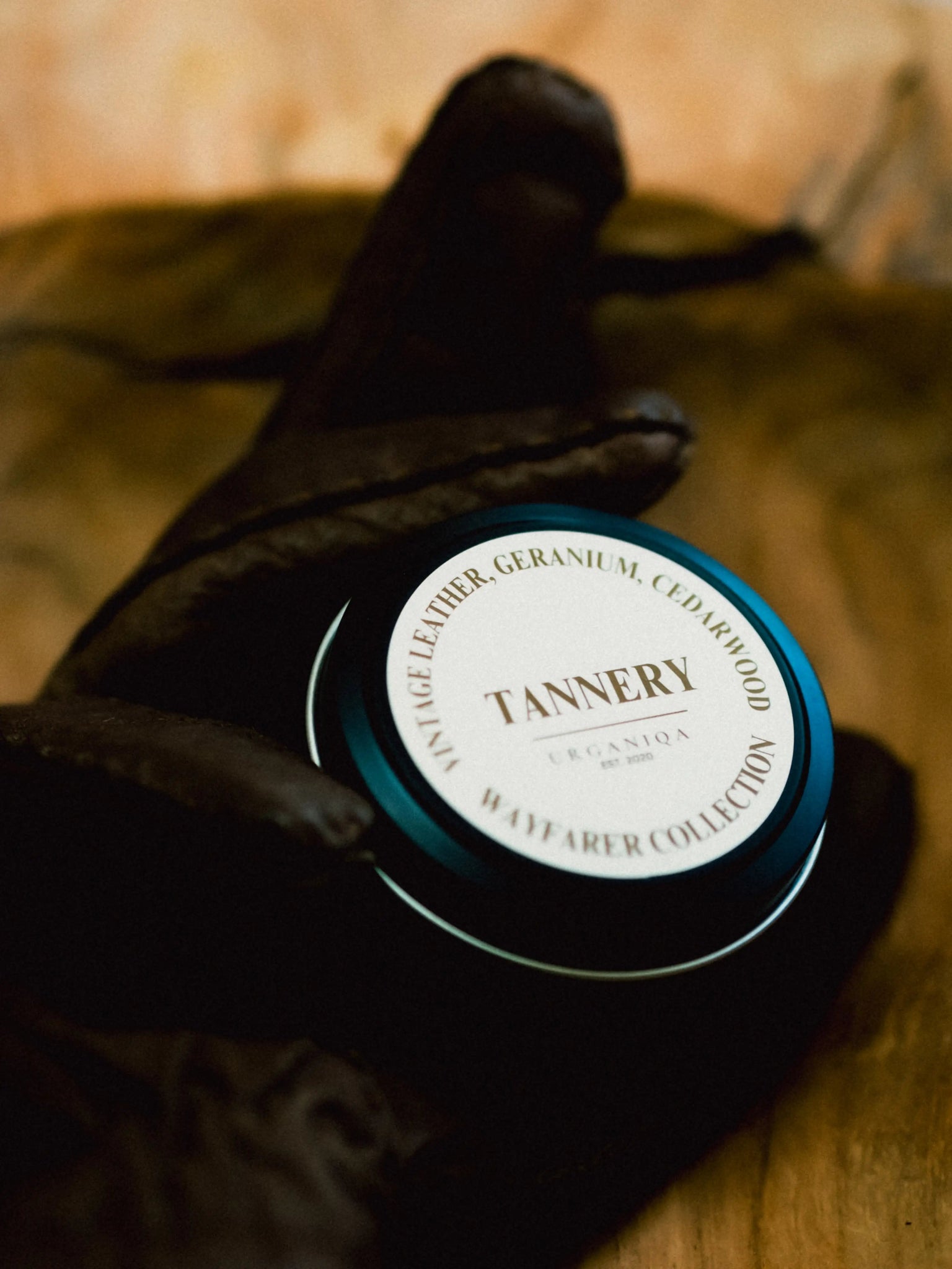 Tannery Soy Candle Travel Tin | Wayfarer Collection - Urganiqa