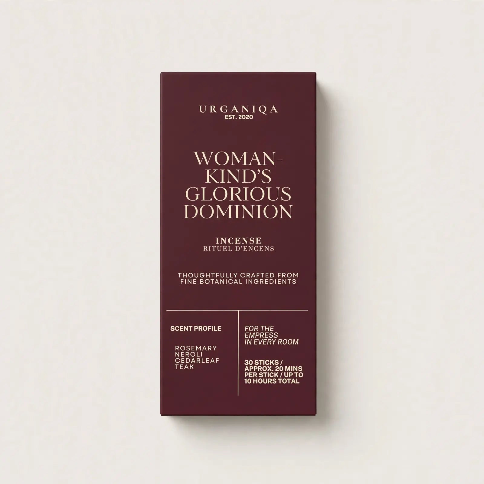 Womankind's Glorious Dominion Incense | Grounded Collection - Urganiqa