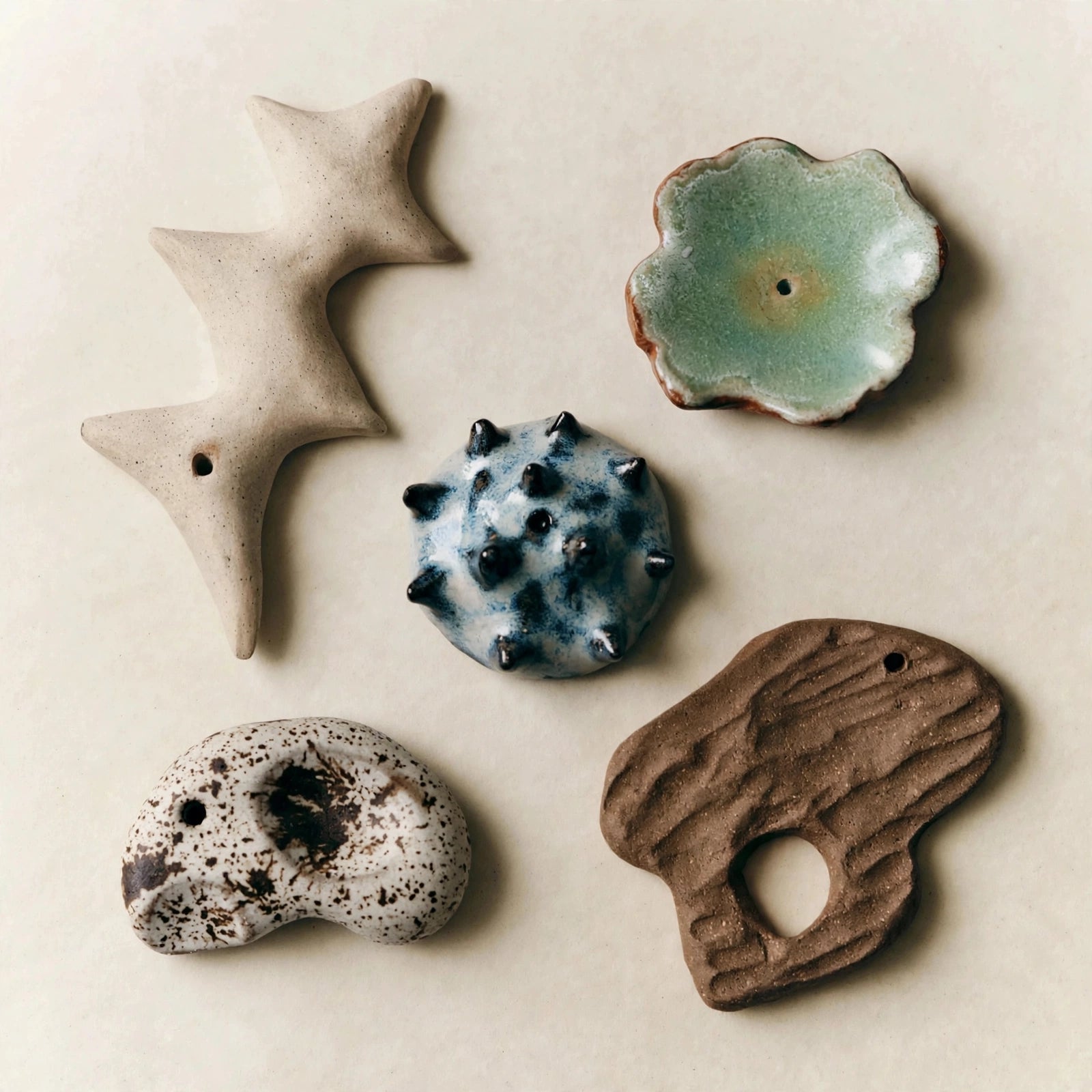 Foraged Bean Ceramic Incense Holder - Urganiqa