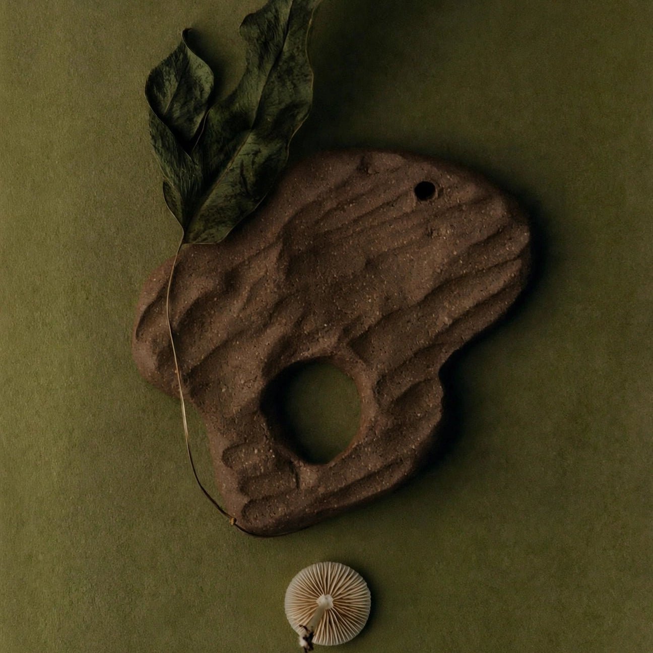 Foraged Tree Bark Ceramic Incense Holder - Urganiqa
