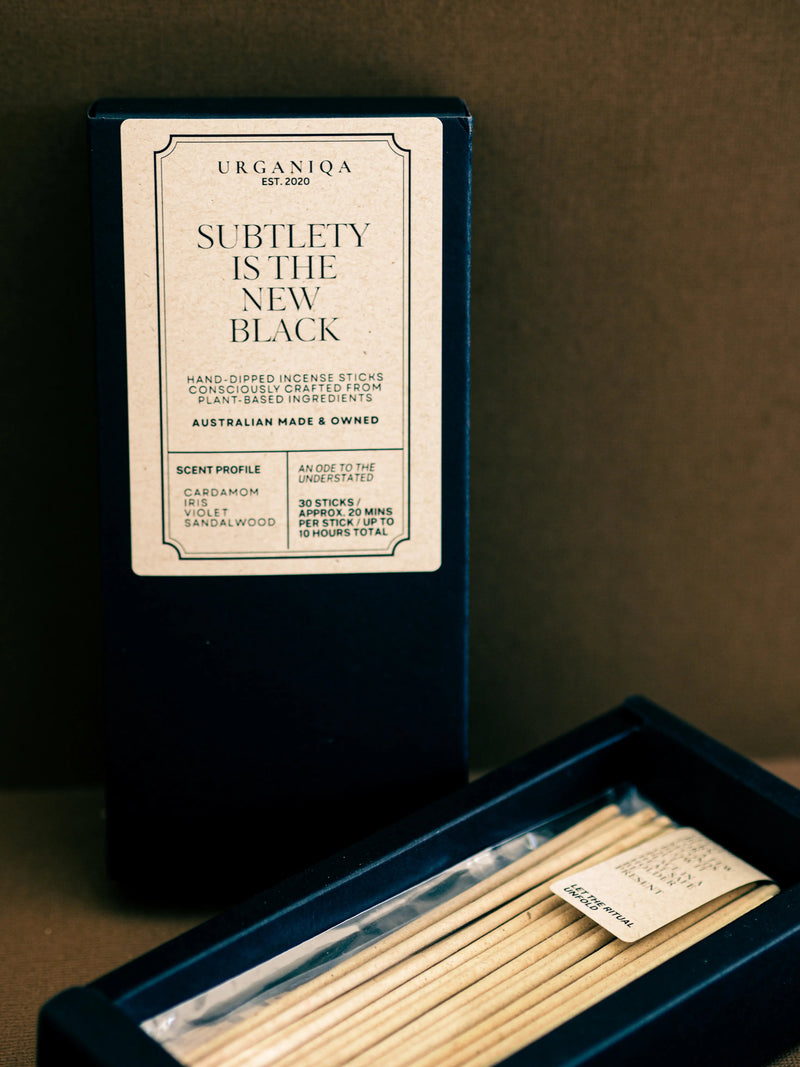 Subtlety is the New Black Incense | Grounded Collection - Urganiqa