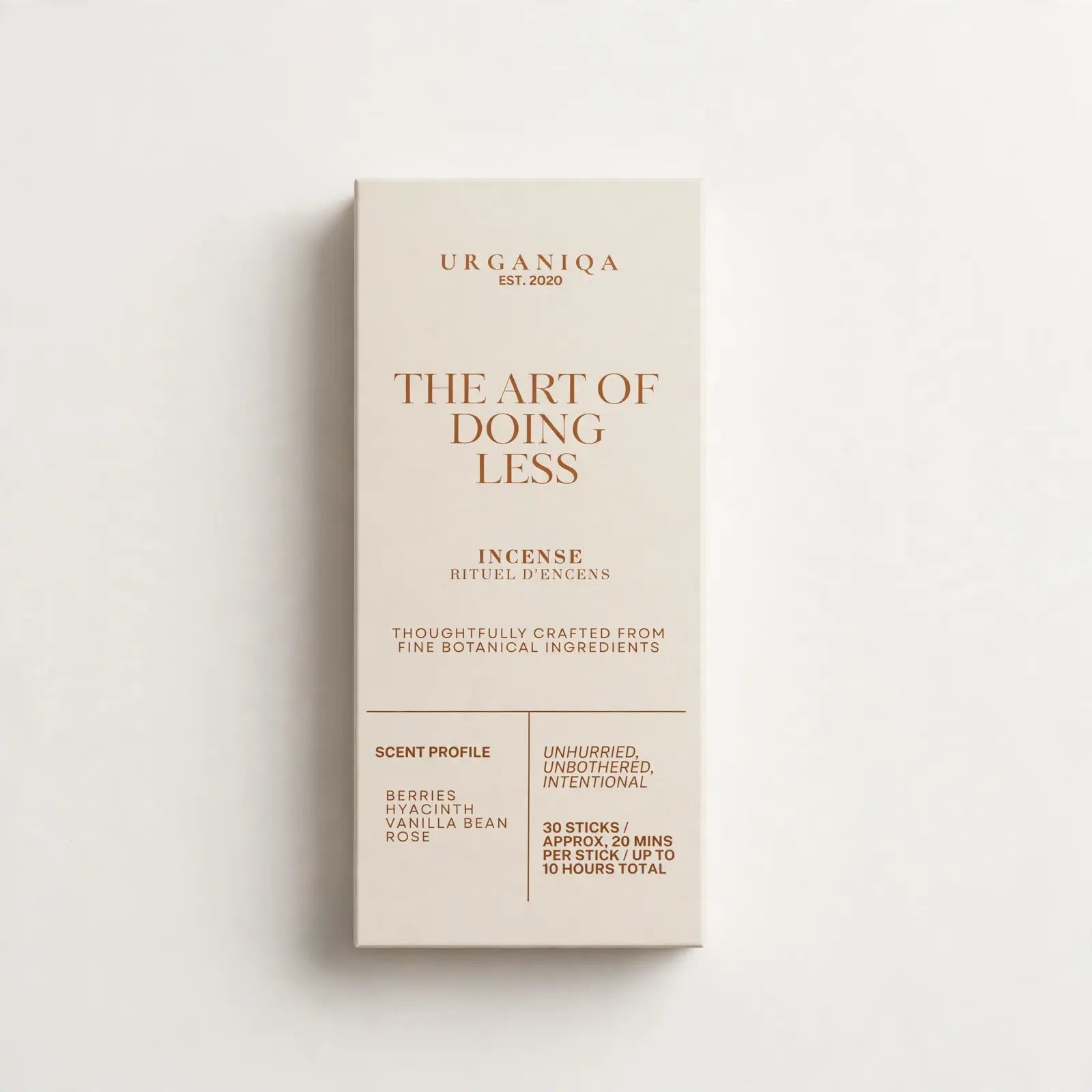 The Art of Doing Less Incense | Grounded Collection - Urganiqa
