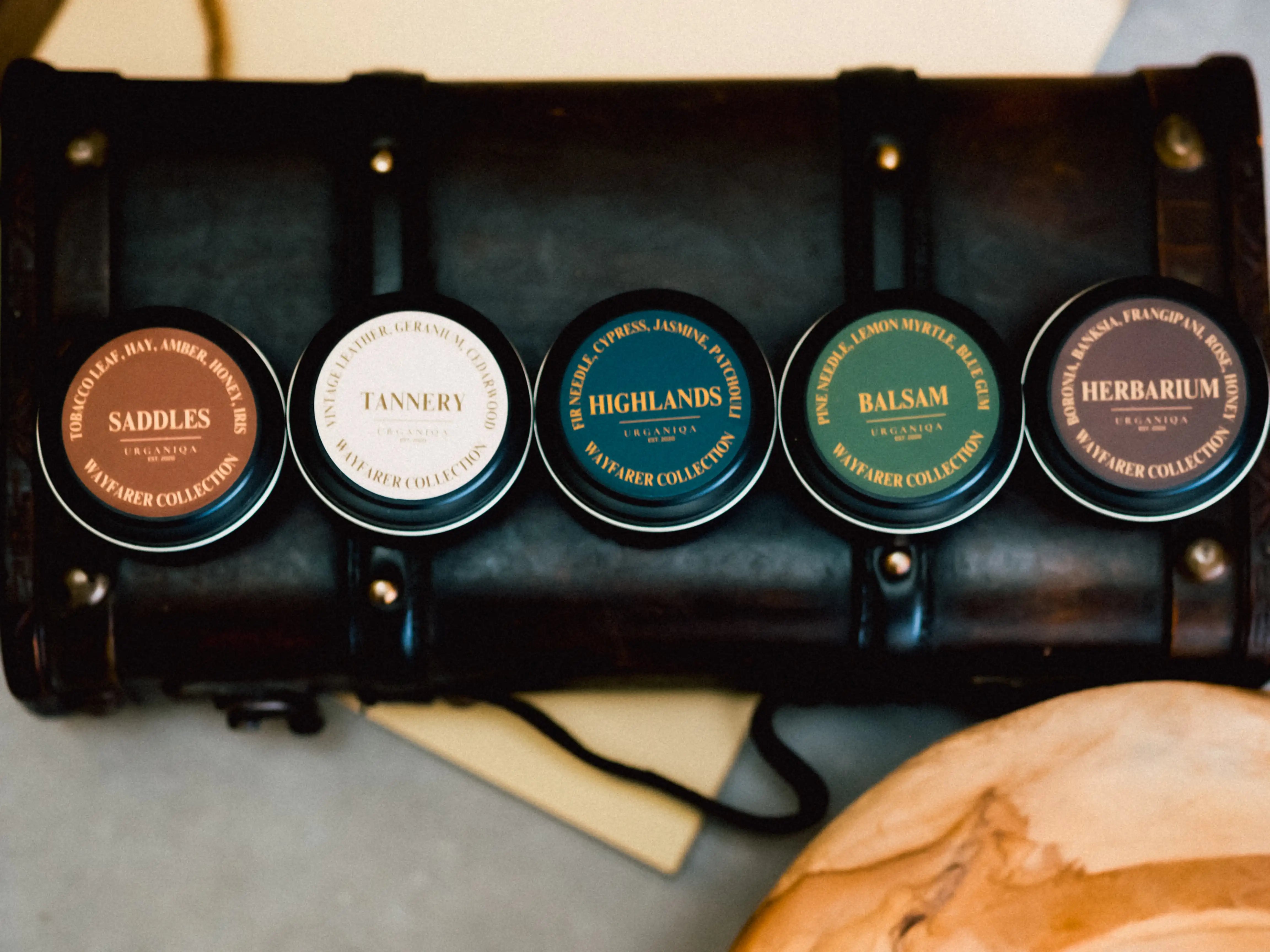 Tannery Soy Candle Travel Tin | Wayfarer Collection