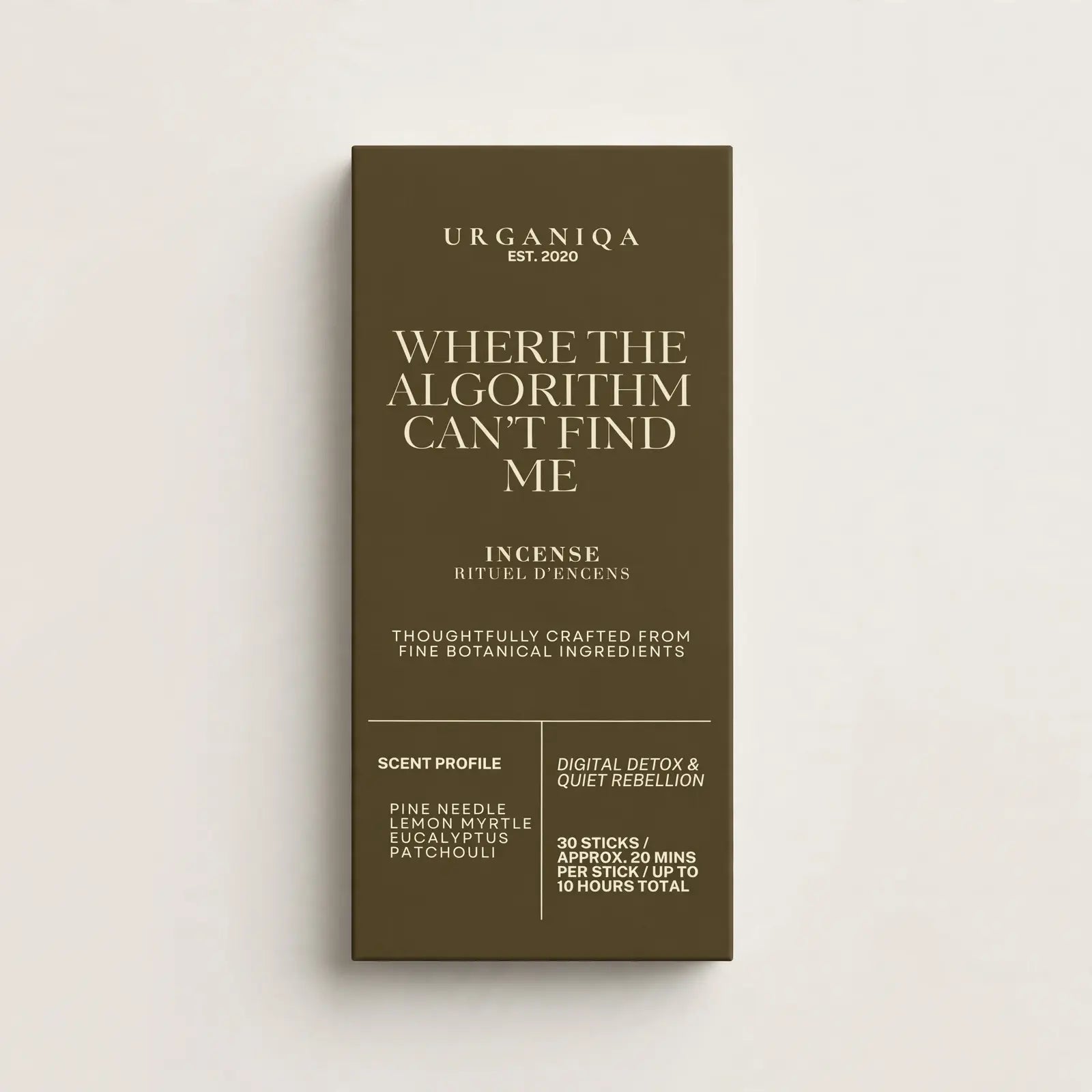 Where the Algorithm Can't Find Me Incense | Grounded Collection - Urganiqa